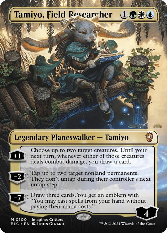 Tamiyo, Field Researcher (Borderless) #100 FOIL Commander: Bloomburrow