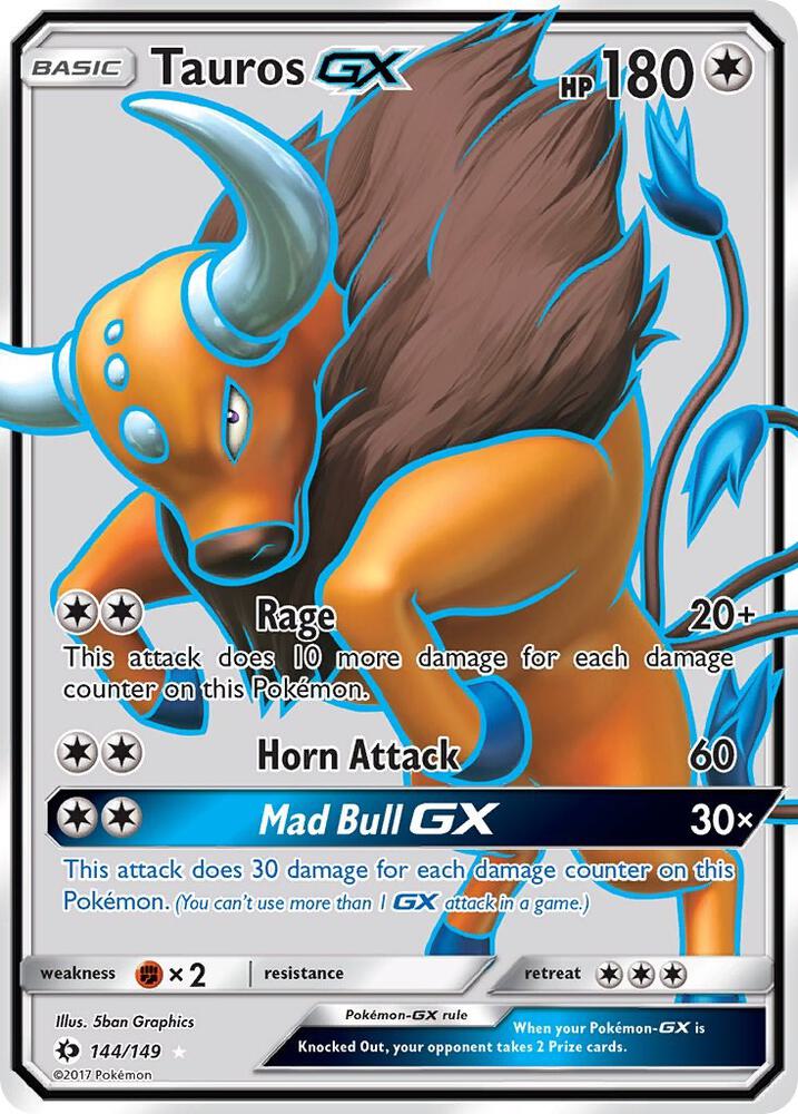 Tauros GX #144 SM Base Set