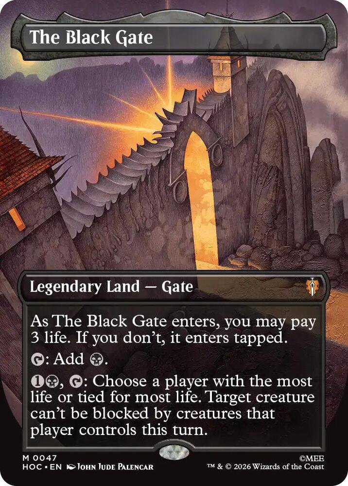 The Black Gate (Borderless) #47 FOIL The Hobbit: Eternal-Legal