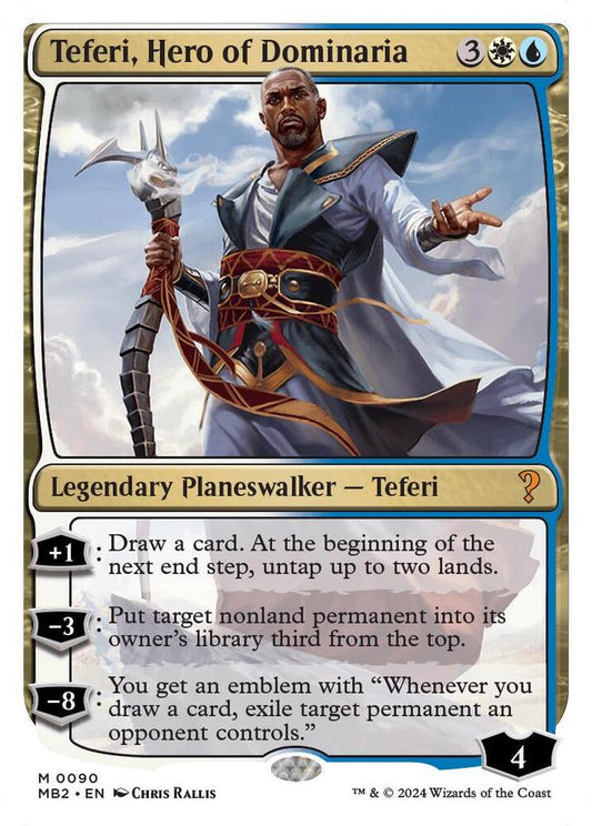 Teferi, Hero of Dominaria #90 (White Border) Mystery Booster 2