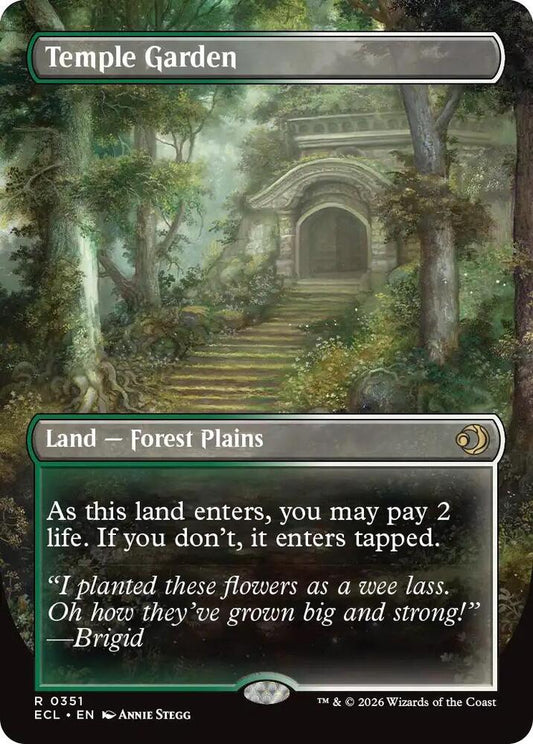Temple Garden (Borderless) #351 FOIL Lorwyn Eclipsed