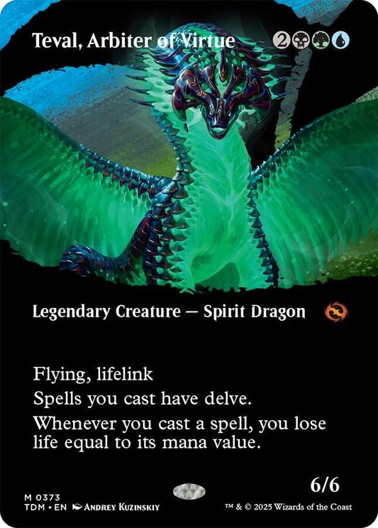 Teval, Arbiter of Virtue #373 (Borderless) Tarkir: Dragonstorm