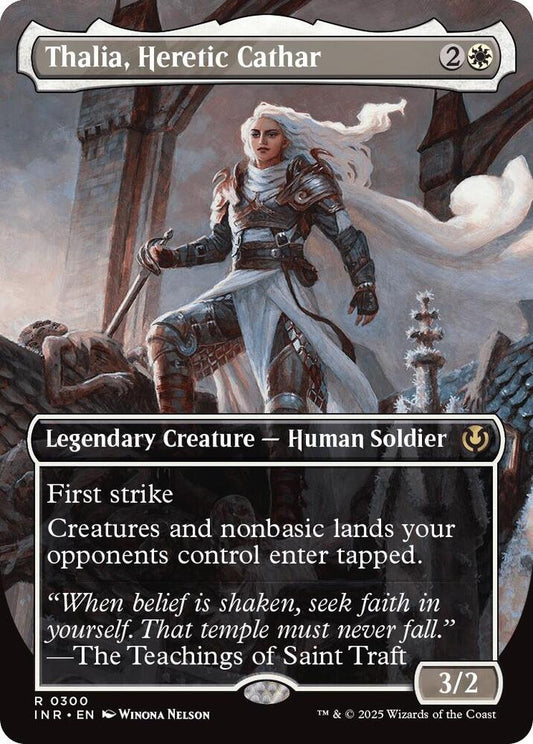 Thalia, Heretic Cathar #300 (Borderless) FOIL Innistrad Remastered