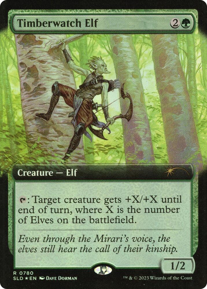 Timberwatch Elf (Extended Art) #780 FOIL Secret Lair Drop Series
