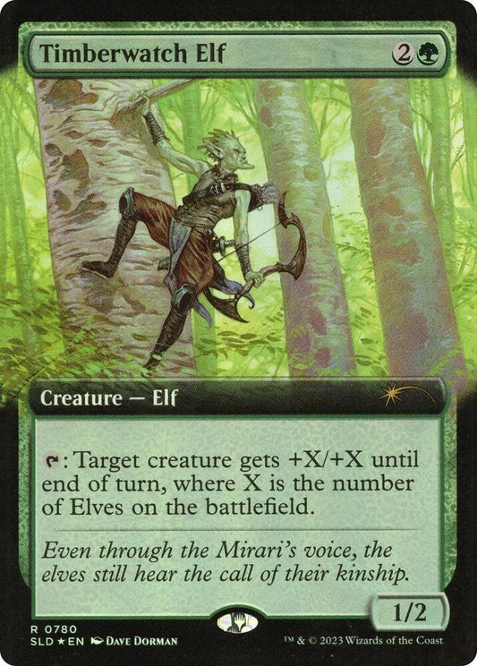 Timberwatch Elf (Extended Art) #780 FOIL Secret Lair Drop Series