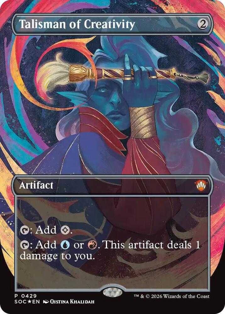 Talisman of Creativity (Borderless) #429 FOIL Commander: Secrets of Strixhaven