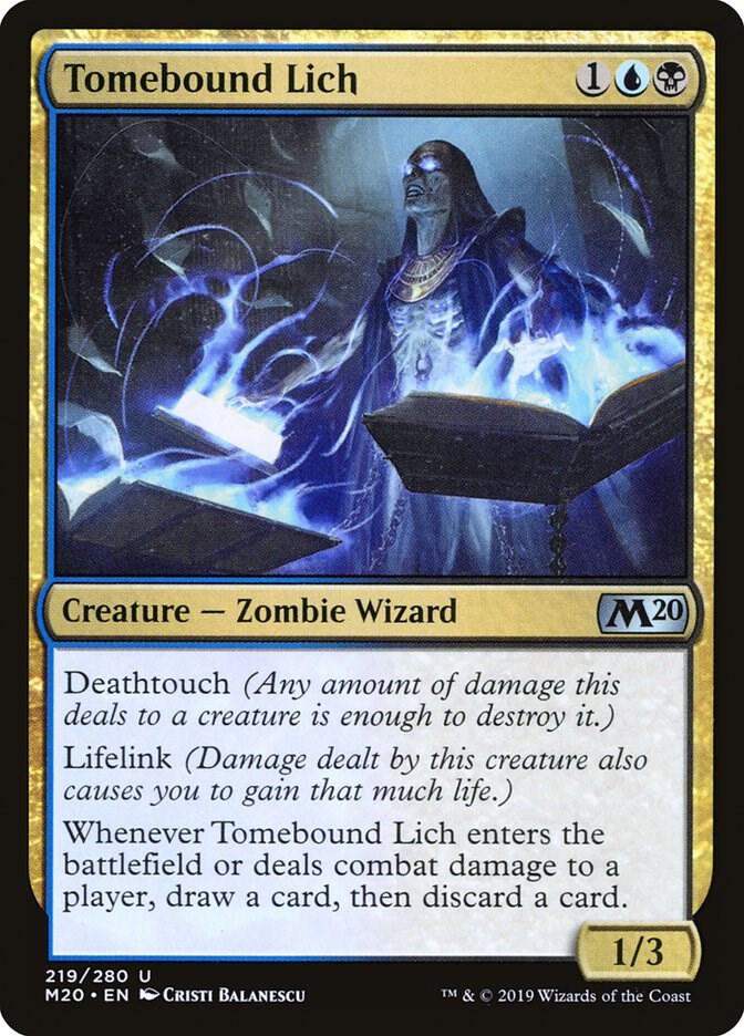 Tomebound Lich #219 Core Set 2020