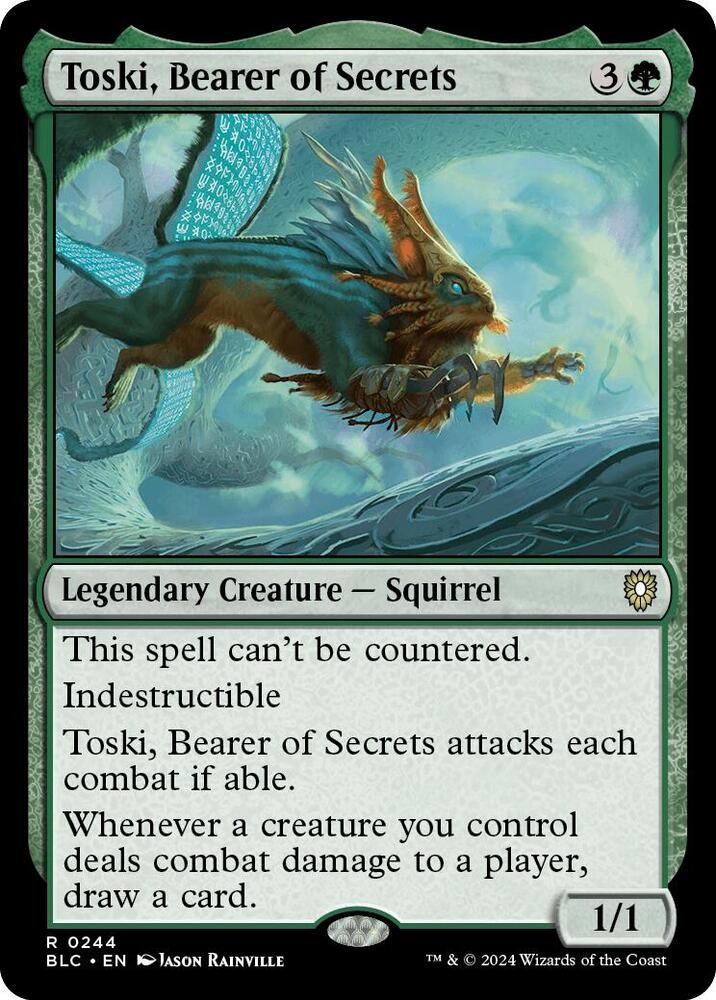 Toski, Bearer of Secrets #244 Commander: Bloomburrow