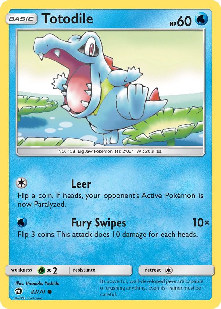 Totodile #22 REVERSE HOLOFOIL Dragon Majesty