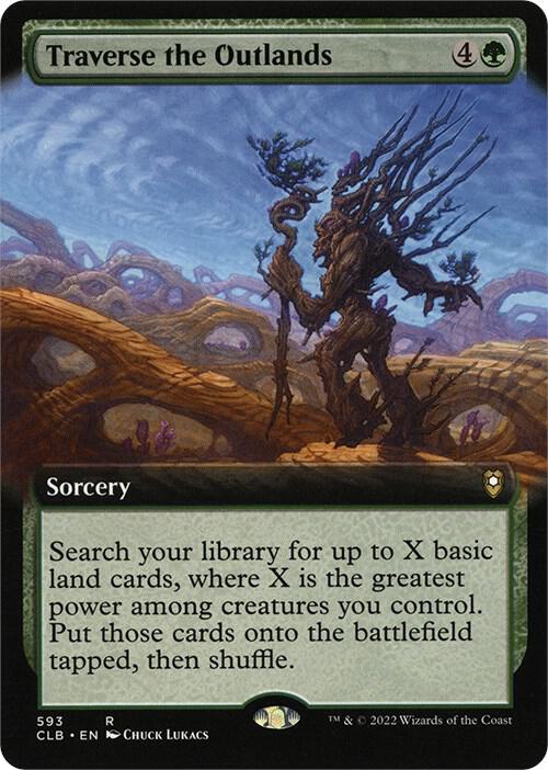 Traverse the Outlands #593 (Extended Art) Commander Legends: Battle for Baldur's Gate