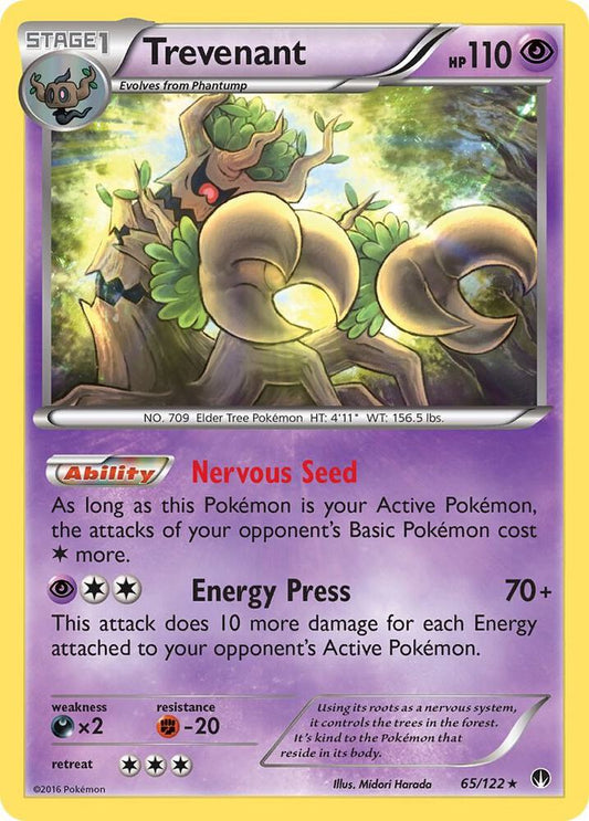 Trevenant #65 REVERSE HOLOFOIL XY - BREAKpoint