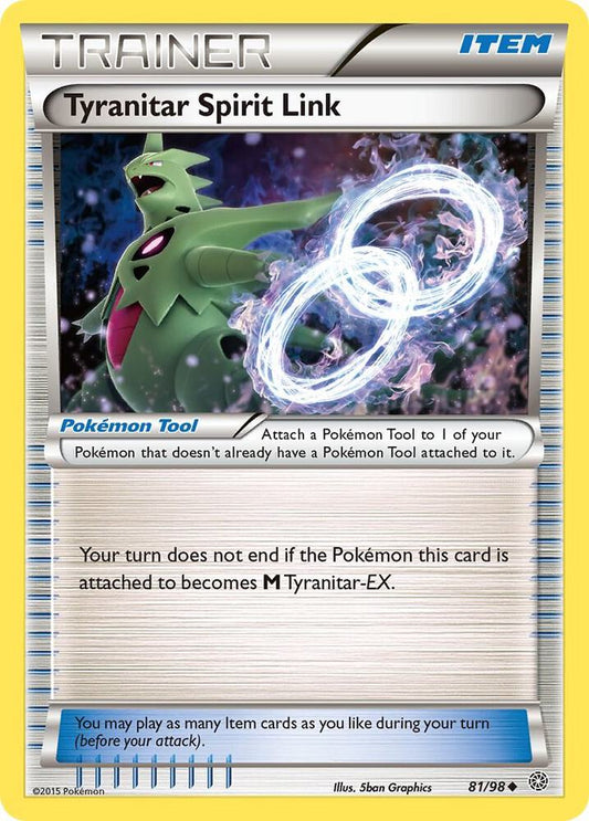 Tyranitar Spirit Link #81 REVERSE HOLOFOIL XY - Ancient Origins