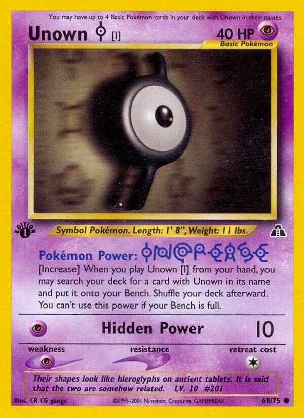 Unown (I) (1st Edition) #68 Neo Discovery