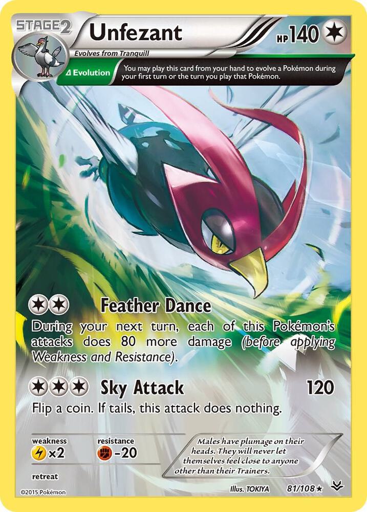 Unfezant (Delta) #81 REVERSE HOLOFOIL XY - Roaring Skies