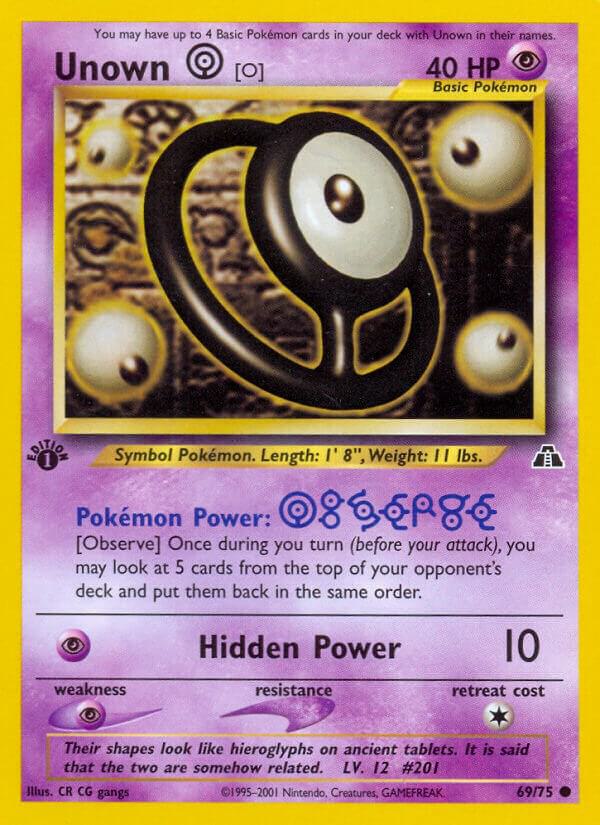 Unown (O) (1st Edition) #69 Neo Discovery