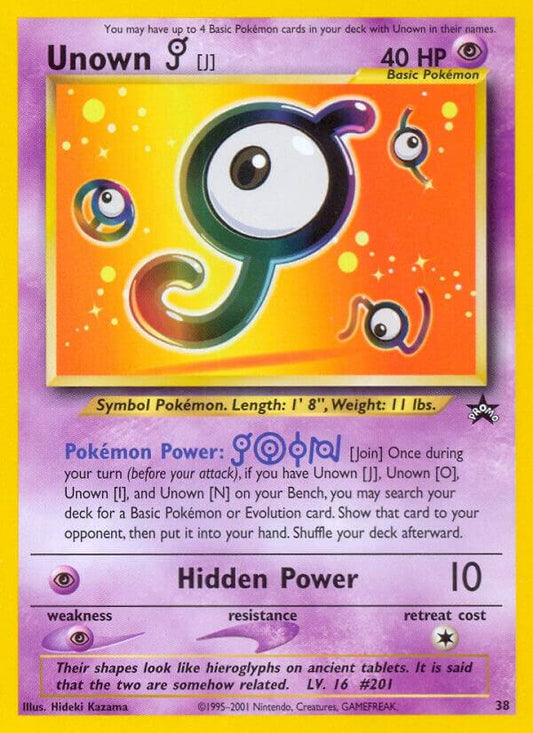 Unown (J) #38 WoTC Promo