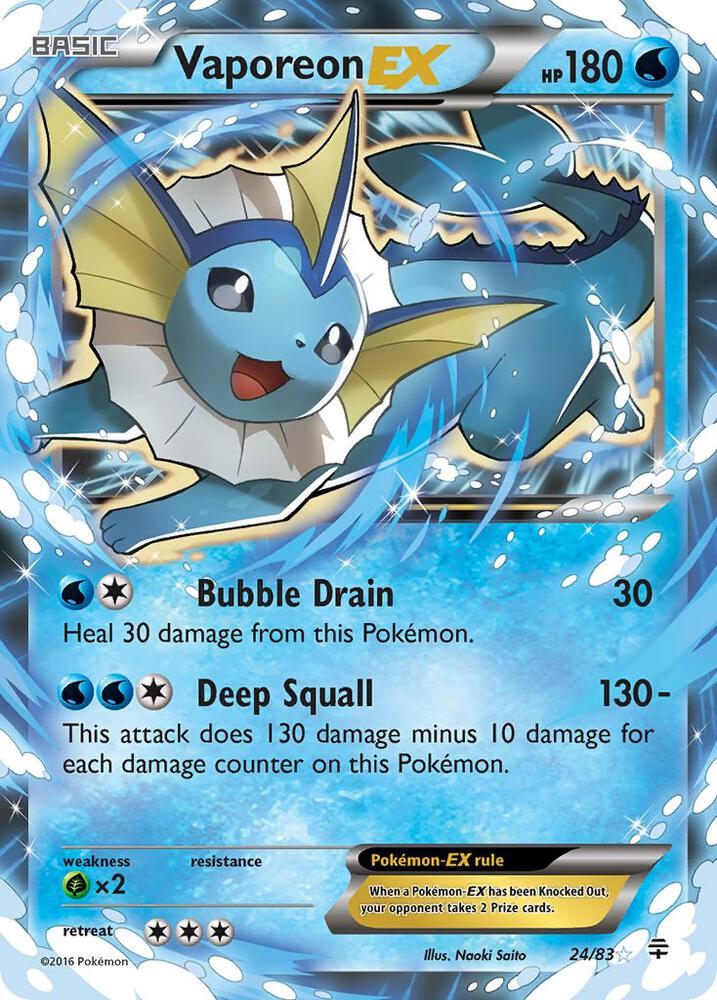 Vaporeon EX #24 Generations