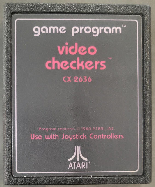 Atari 2600 Video Checkers (Text Label)