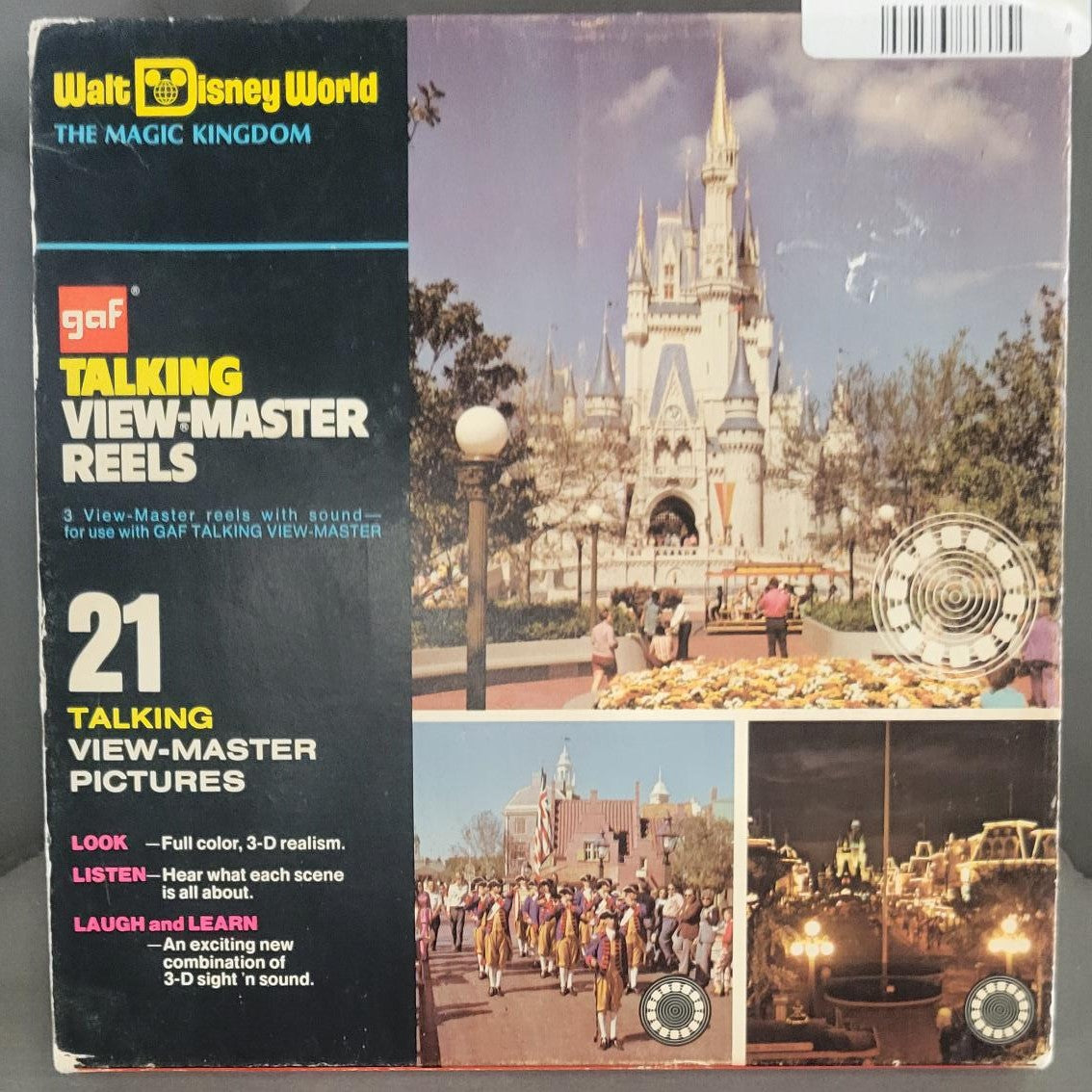 Talking View-Master Reels Walt Disney World Magic Kingdom GAF (1971) (Complete)