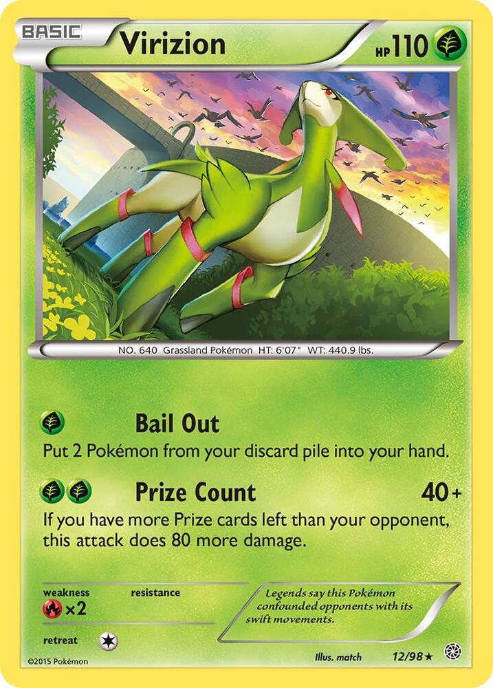 Virizion #12 HOLOFOIL XY - Ancient Origins