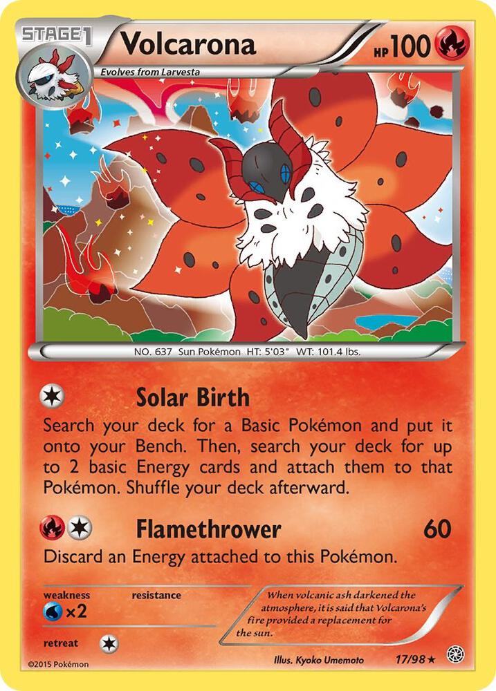 Volcarona #17 HOLOFOIL XY - Ancient Origins