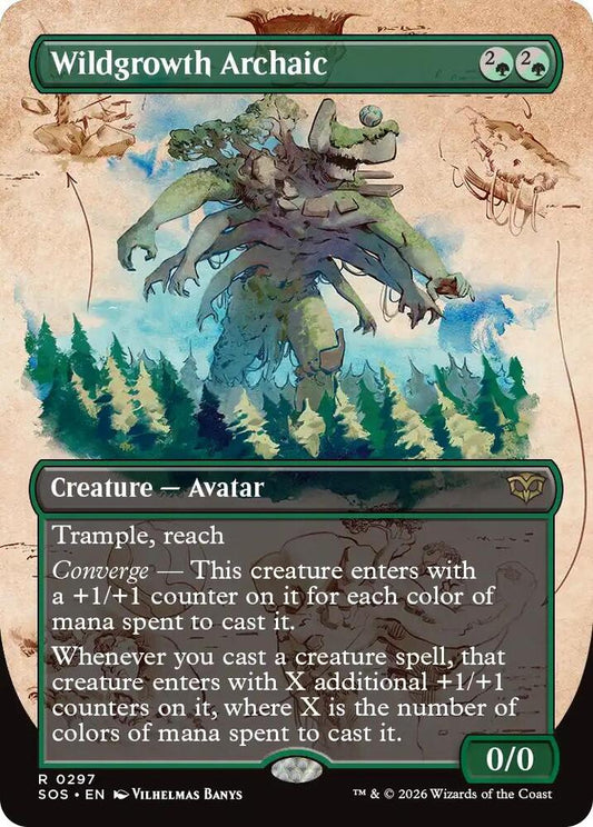 Wildgrowth Archaic (Borderless) #297 FOIL Secrets of Strixhaven