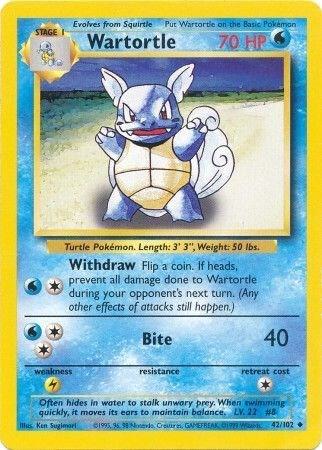 Wartortle #42 Base Set