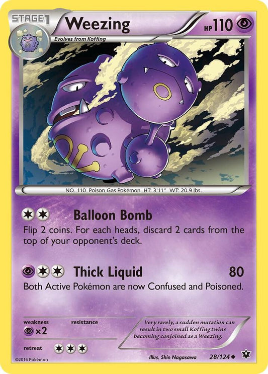 Weezing #28 FOIL XY - Fates Collide