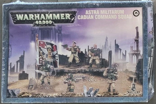 Warhammer 40K Astra Militarum Cadian Command Squad (2014 Edition) Model NEW/SEALED