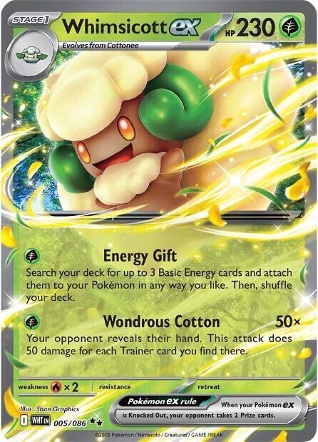 Whimsicott EX #5 SV: White Flare