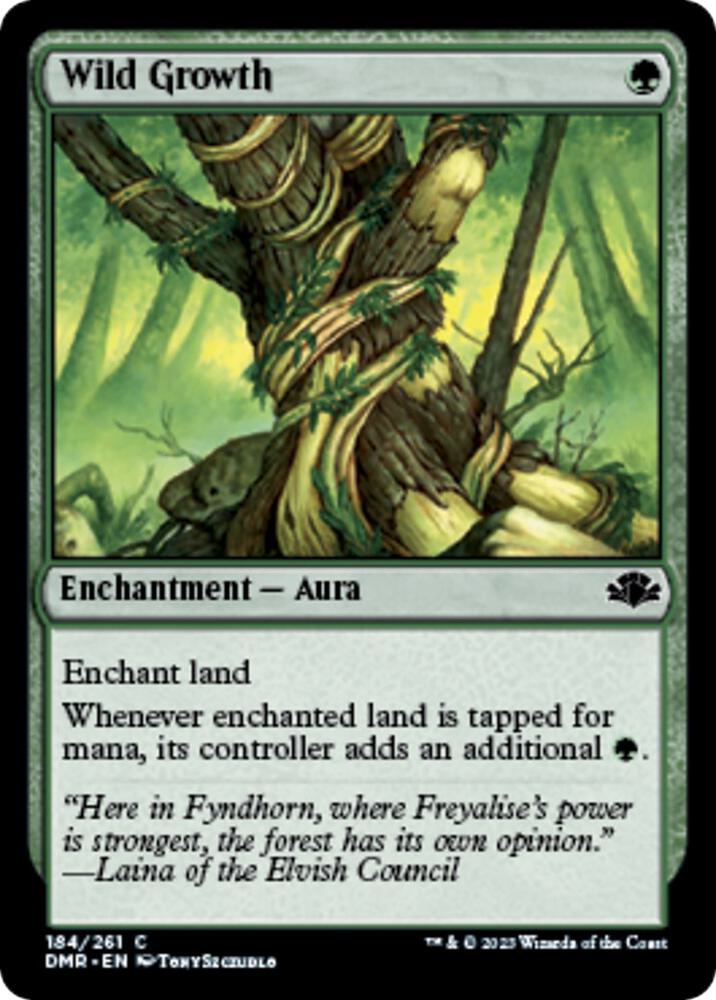 Wild Growth #184 FOIL Dominaria Remastered