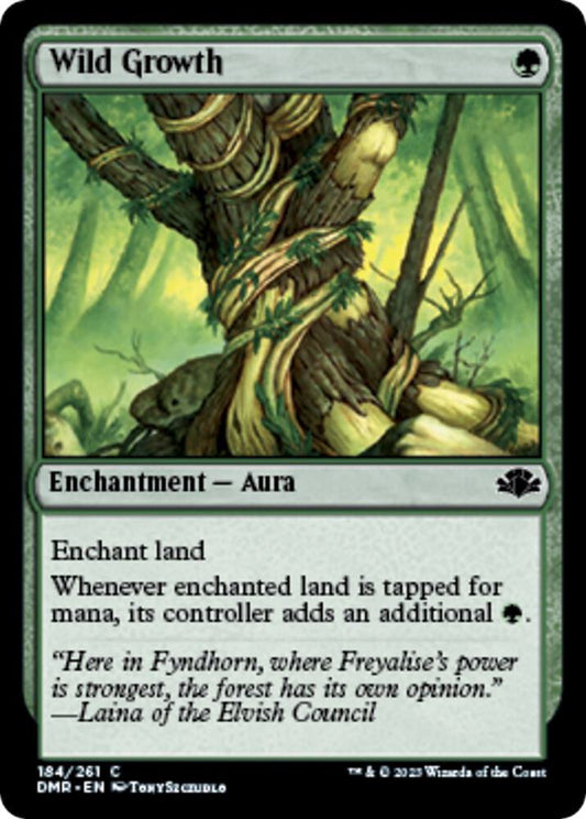Wild Growth #184 FOIL Dominaria Remastered