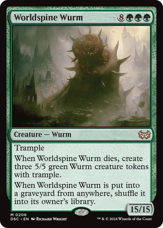Worldspine Wurm #206 Commander: Duskmourn: House of Horror