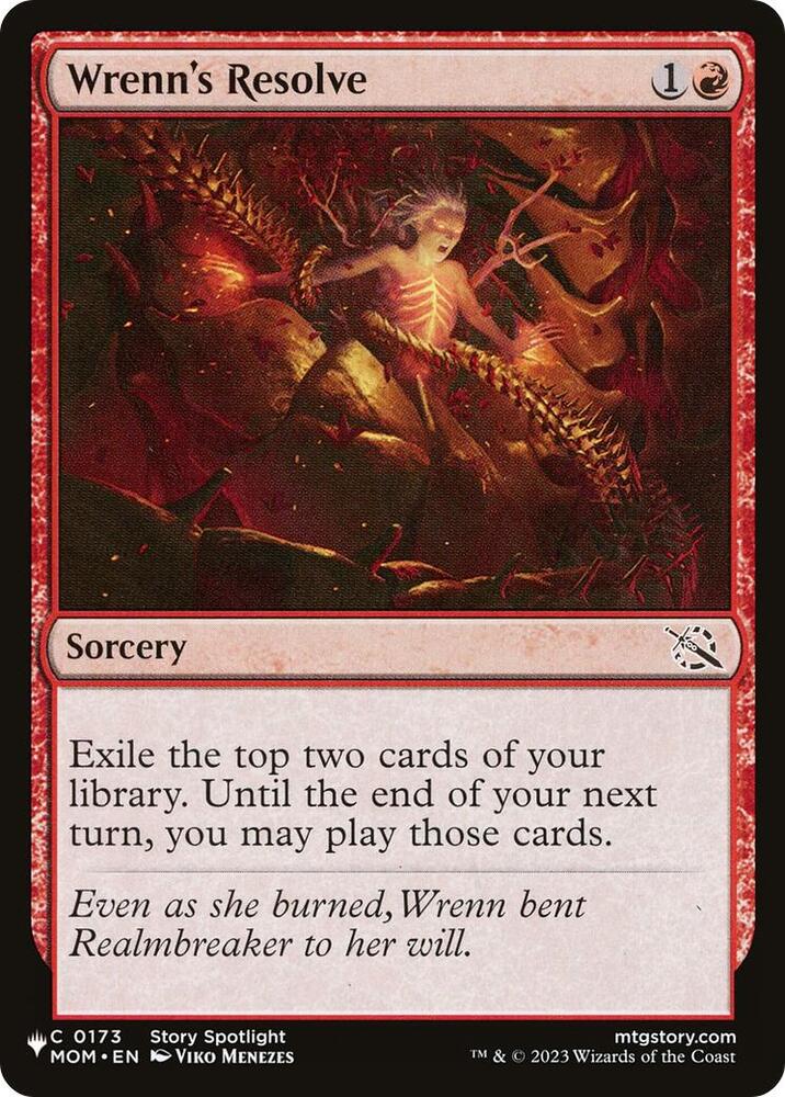 Wrenn's Resolve #173 The List Reprints