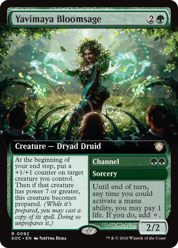 Yavimaya Bloomsage (Extended Art) #92 Commander: Secrets of Strixhaven