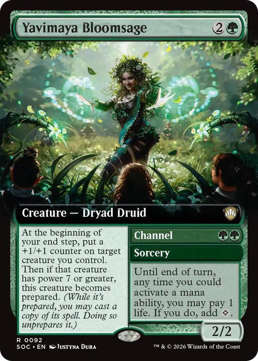 Yavimaya Bloomsage (Extended Art) #92 Commander: Secrets of Strixhaven