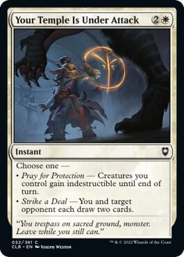 Your Temple Is Under Attack #52 FOIL Commander Legends: Battle for Baldur's Gate