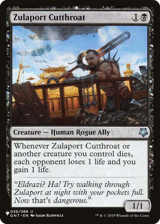 Zulaport Cutthroat #36 The List Reprints