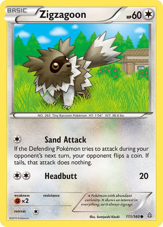 Zigzagoon #111 REVERSE HOLOFOIL XY - Primal Clash