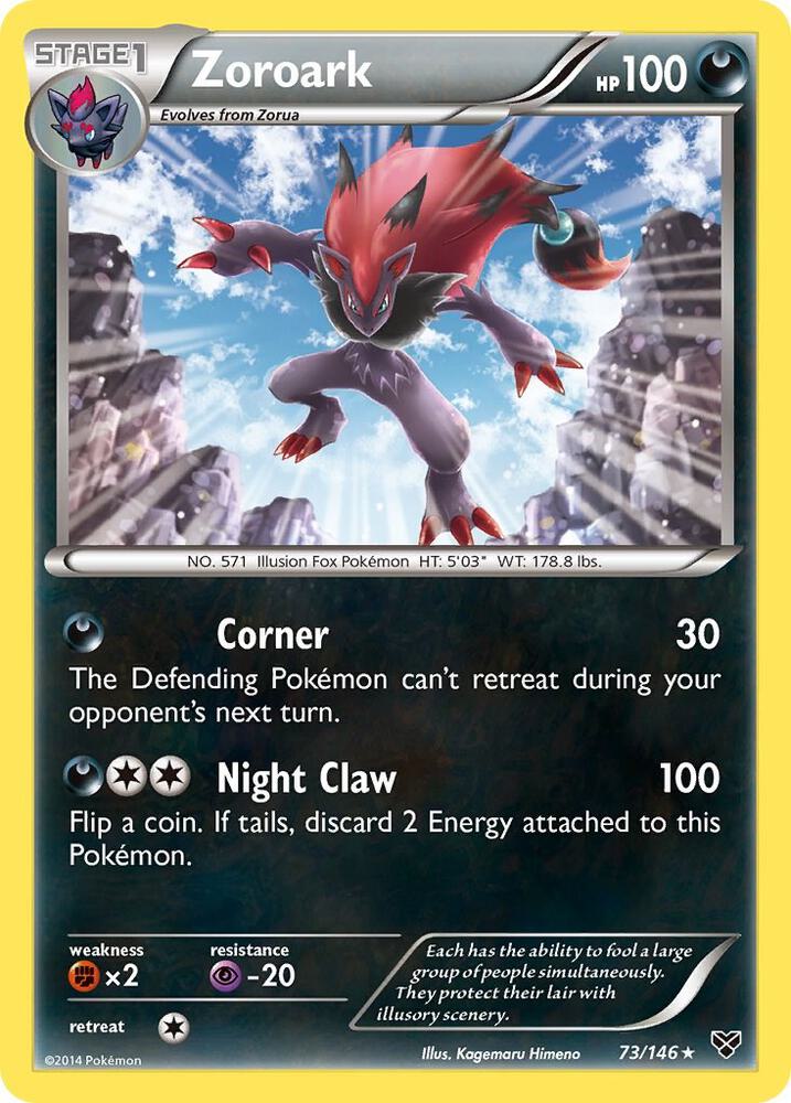 Zoroark #73 HOLOFOIL XY Base Set