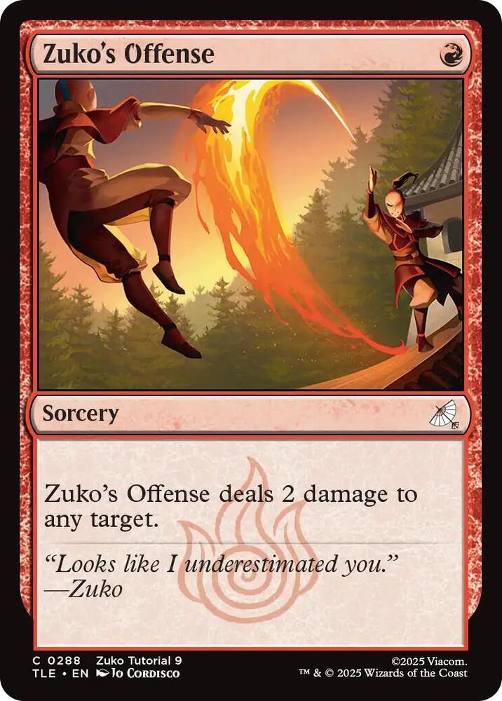Zuko's Offense #288 Avatar: The Last Airbender: Eternal-Legal