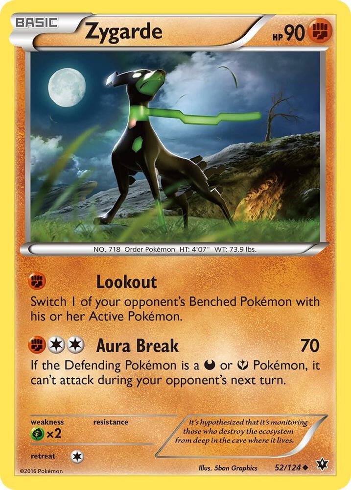 Zygarde #52 REVERSE HOLOFOIL XY - Fates Collide